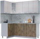 Миниатюра изображения товара Кухонный гарнитур Интерлиния Мила 12x20 (вудлайн кремовый/дуб веллингтон/серый каспий)