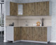 Миниатюра изображения товара Кухонный гарнитур Интерлиния Мила 12x21 (дуб веллингтон/дуб веллингтон/травертин серый)