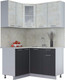 Миниатюра изображения товара Кухонный гарнитур Интерлиния Мила 12x14 (бетон лайт/антрацит/опал светлый)