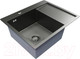 Миниатюра изображения товара Мойка кухонная Mixline Pro 552926 (черный графит, с сифоном)