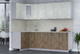 Миниатюра изображения товара Кухонный гарнитур Интерлиния Мила 12x25 (бетон лайт/дуб веллингтон/опал светлый)