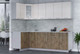 Миниатюра изображения товара Кухонный гарнитур Интерлиния Мила 12x25 (вудлайн кремовый/дуб веллингтон/серый каспий)
