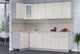 Миниатюра изображения товара Кухонный гарнитур Интерлиния Мила 12x25 (персидский жемчуг/персидский жемчуг/травертин серый)