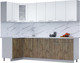 Миниатюра изображения товара Кухонный гарнитур Интерлиния Мила 12x26 (белый платинум/дуб веллингтон/белый гранит)