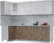 Миниатюра изображения товара Кухонный гарнитур Интерлиния Мила 12x26 (вудлайн кремовый/дуб веллингтон/серый каспий)