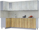 Миниатюра изображения товара Кухонный гарнитур Интерлиния Мила 12x27 (бетон лайт/дуб золотой/опал светлый)