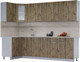 Миниатюра изображения товара Кухонный гарнитур Интерлиния Мила 12x27 (дуб веллингтон/дуб веллингтон/травертин серый)