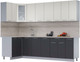 Миниатюра изображения товара Кухонный гарнитур Интерлиния Мила 12x27 (персидский жемчуг/антрацит/травертин серый)