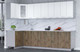 Миниатюра изображения товара Кухонный гарнитур Интерлиния Мила 12x30 (белый платинум/дуб веллингтон/белый гранит)