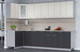 Миниатюра изображения товара Кухонный гарнитур Интерлиния Мила 12x30 (персидский жемчуг/антрацит/травертин серый)