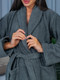 Миниатюра изображения товара Халат Minteks Махровый ТВ03-5 (р.46, графит)
