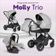 Миниатюра изображения товара Детская универсальная коляска Farfello Molly Trio 3 в 1 (Light Grey)