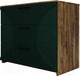 Миниатюра изображения товара Комод Мебель-КМК 3Я Монтале КМК 0966.17 (дуб канзас/SAT 22 Зеленый мат)
