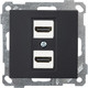 Миниатюра изображения товара Розетка Mutlusan 2100-458-0184 (черный матовый)
