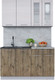 Миниатюра изображения товара Кухонный гарнитур Интерлиния Мила 14 (вудлайн кремовый/дуб веллингтон/серый каспий)