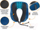 Миниатюра изображения товара Подушка на шею Arizone С эффектом памяти + маска для сна и чехол 28-200003 (синий)