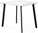 Миниатюра изображения товара Обеденный стол Millwood Шанхай 90x90x75 (белый/металл черный)