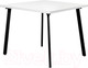 Миниатюра изображения товара Обеденный стол Millwood Шанхай 100x100x75 (белый/металл черный)