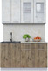Миниатюра изображения товара Кухонный гарнитур Интерлиния Мила 14-60 (бетон лайт/дуб веллингтон/опал светлый)