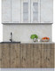 Миниатюра изображения товара Кухонный гарнитур Интерлиния Мила 16-60 (бетон лайт/дуб веллингтон/опал светлый)