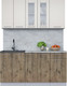 Миниатюра изображения товара Кухонный гарнитур Интерлиния Мила 16-60 (персидский жемчуг/дуб веллингтон/серый каспий)