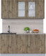 Миниатюра изображения товара Кухонный гарнитур Интерлиния Мила 17-60 (дуб веллингтон/дуб веллингтон/травертин серый)