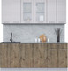 Миниатюра изображения товара Кухонный гарнитур Интерлиния Мила 20-60 (вудлайн кремовый/дуб веллингтон/серый каспий)