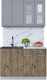 Миниатюра изображения товара Кухонный гарнитур Интерлиния Мила 12 (серебро/дуб веллингтон/белый гранит)