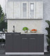 Миниатюра изображения товара Кухонный гарнитур Интерлиния Мила 15 (бетон лайт/антрацит/опал светлый)