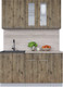 Миниатюра изображения товара Кухонный гарнитур Интерлиния Мила 15 (дуб веллингтон/дуб веллингтон/травертин серый)