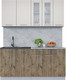 Миниатюра изображения товара Кухонный гарнитур Интерлиния Мила 17 (персидский жемчуг/дуб веллингтон/серый каспий)