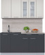 Миниатюра изображения товара Кухонный гарнитур Интерлиния Мила 17 (персидский жемчуг/антрацит/травертин серый)