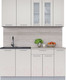 Миниатюра изображения товара Кухонный гарнитур Интерлиния Мила 17 (персидский жемчуг/персидский жемчуг/травертин серый)