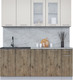 Миниатюра изображения товара Кухонный гарнитур Интерлиния Мила 19 (персидский жемчуг/дуб веллингтон/серый каспий)