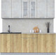 Миниатюра изображения товара Кухонный гарнитур Интерлиния Мила 21 (бетон лайт/дуб золотой/опал светлый)