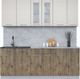 Миниатюра изображения товара Кухонный гарнитур Интерлиния Мила 21 (персидский жемчуг/дуб веллингтон/серый каспий)