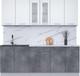 Миниатюра изображения товара Кухонный гарнитур Интерлиния Мила 22 (белый платинум/бетон портленд/белый гранит)