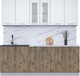 Миниатюра изображения товара Кухонный гарнитур Интерлиния Мила 22 (белый платинум/дуб веллингтон/белый гранит)