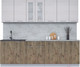 Миниатюра изображения товара Кухонный гарнитур Интерлиния Мила 25 (вудлайн кремовый/дуб веллингтон/серый каспий)