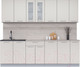 Миниатюра изображения товара Кухонный гарнитур Интерлиния Мила 25 (персидский жемчуг/персидский жемчуг/травертин серый)