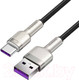 Миниатюра изображения товара Кабель Baseus Cafule Series Metal Data Cable USB To Type-C / CAKF000001 (0.25м, черный)