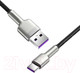 Миниатюра изображения товара Кабель Baseus Cafule Series Metal Data Cable USB To Type-C / CAKF000001 (0.25м, черный)