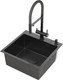 Миниатюра изображения товара Мойка кухонная Roxen Simple 560220-50B PVD c коландером и дозатором (графит)