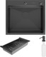 Миниатюра изображения товара Мойка кухонная Roxen Simple 560220-55B PVD c коландером и дозатором (графит)