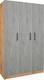 Миниатюра изображения товара Шкаф МДК СК3 3-х створчатый 1980x1200x490 (дуб вотан/цемент)