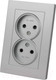Миниатюра изображения товара Розетка TDM Сенеж / SQ1816-0235 (серебрянный металлик)
