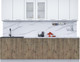 Миниатюра изображения товара Кухонный гарнитур Интерлиния Мила 27 (белый платинум/дуб веллингтон/белый гранит)
