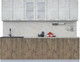 Миниатюра изображения товара Кухонный гарнитур Интерлиния Мила 27 (бетон лайт/дуб веллингтон/опал светлый)