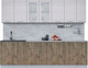 Миниатюра изображения товара Кухонный гарнитур Интерлиния Мила 27 (вудлайн кремовый/дуб веллингтон/серый каспий)