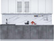 Миниатюра изображения товара Кухонный гарнитур Интерлиния Мила 28 (белый платинум/бетон портленд/белый гранит)